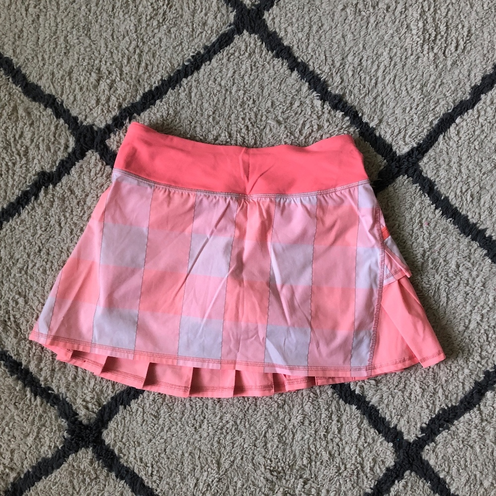 Salmon Pink Lululemon Checkered Skirt
